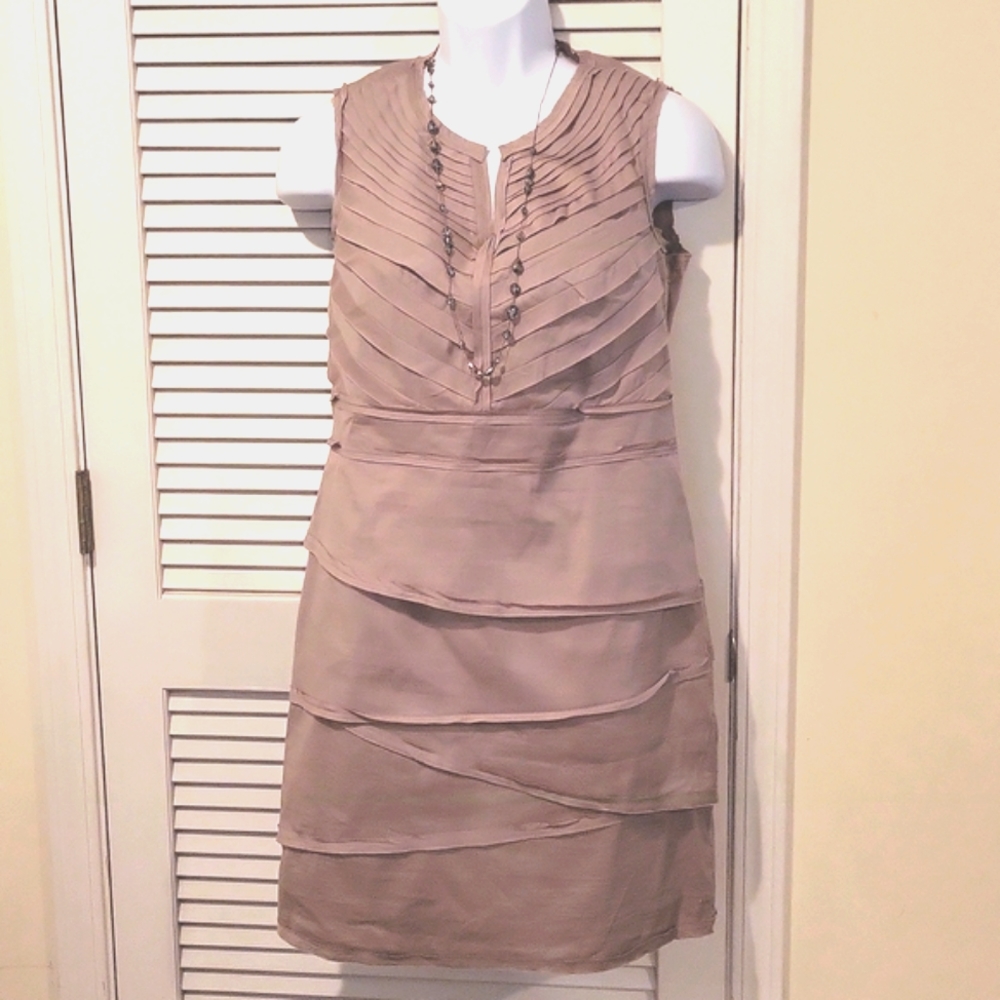 Alfani Beige Sleeveless Dress